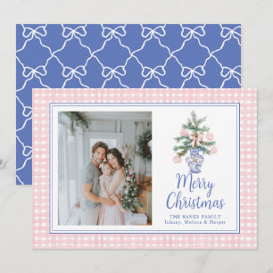 Cartes Pour Fêtes Annuelles Arbre de Noël Pink Preppy