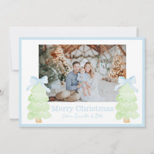 Cartes Pour Fêtes Annuelles Arbre de Noël Preppy avec Bow