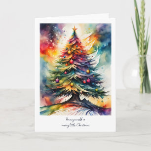 Cartes Pour Fêtes Annuelles Arbre de Noël Rainbow