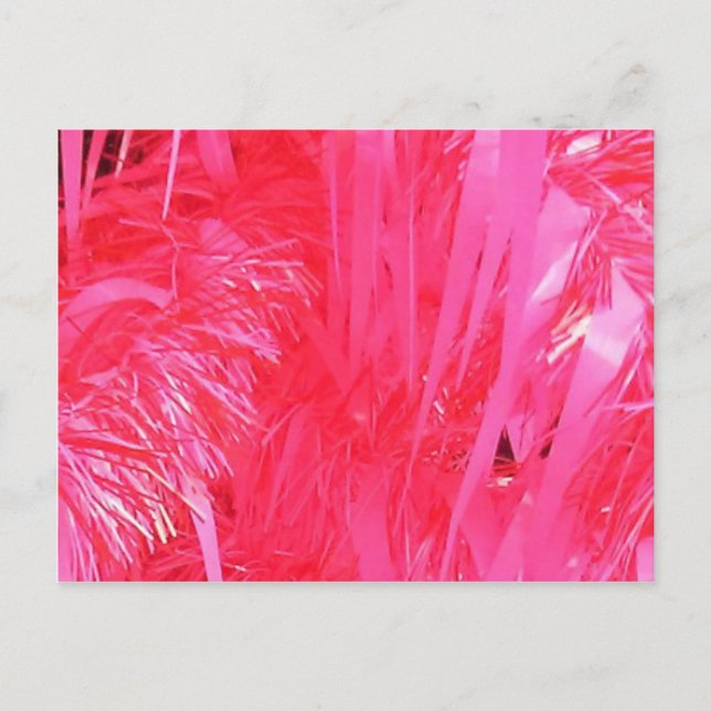 Cartes Pour Fêtes Annuelles Arbre de Noël rose brillant (Devant)