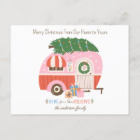 Arbre de Noël rose Vintage Caméra rétro Monogramme