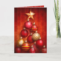 Arbre de Noël Rouge Ornements Plié Affaires