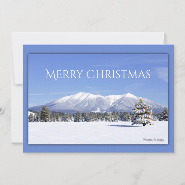 Cartes Pour Fêtes Annuelles Arbre de Noël San Francisco Peaks Flagstaff AZ (Devant)