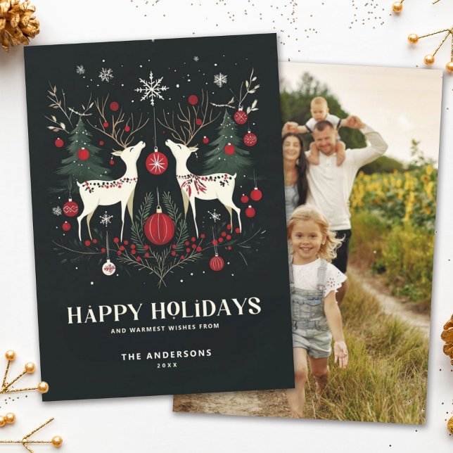 Cartes Pour Fêtes Annuelles Arbre de Noël scandinave chaleureux Photo (Créateur téléchargé)