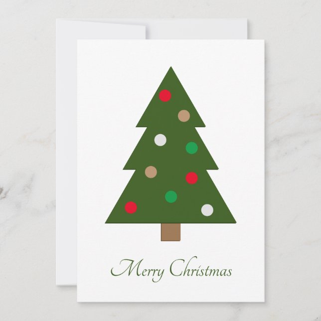 Cartes Pour Fêtes Annuelles Arbre de Noël simple (Devant)
