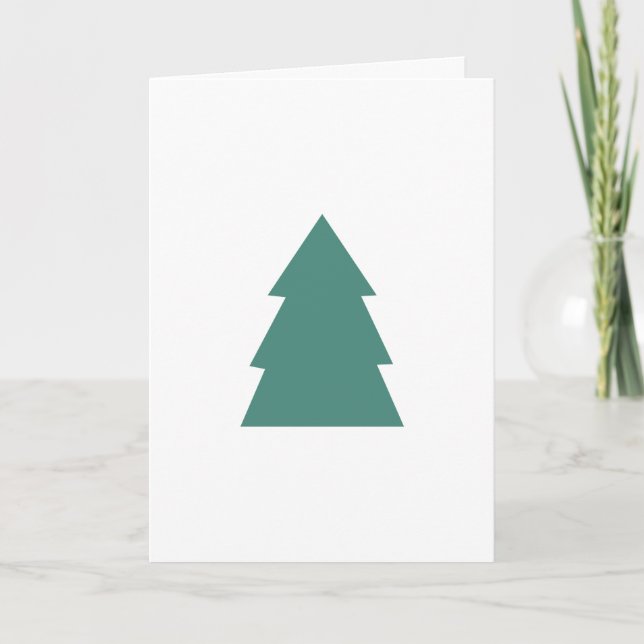 Cartes Pour Fêtes Annuelles Arbre de Noël simple (Devant)