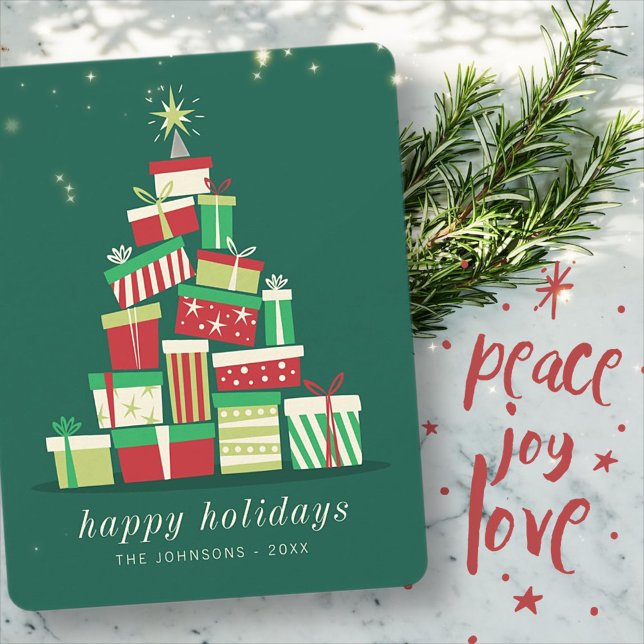 Cartes Pour Fêtes Annuelles Arbre de Noël simple et moderne (Créateur téléchargé)