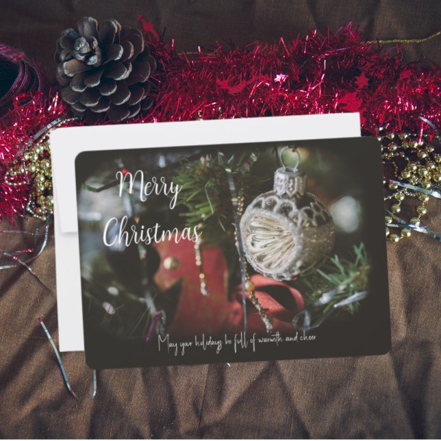 Cartes Pour Fêtes Annuelles Arbre de Noël sombre et rétro (Créateur téléchargé)