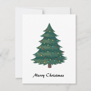 Cartes Pour Fêtes Annuelles Arbre de Noël Tendance Moderne Élégant Non Photo 
