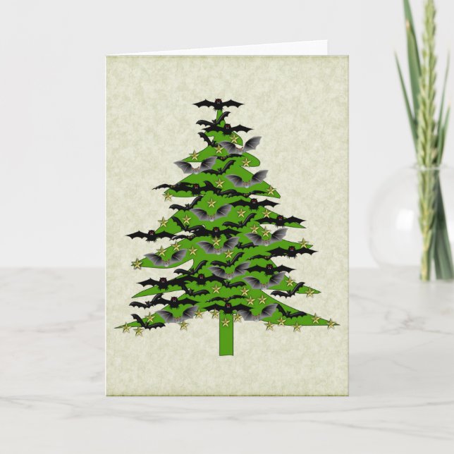 Cartes Pour Fêtes Annuelles Arbre de Noël timbré (Devant)