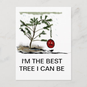 Cartes Pour Fêtes Annuelles Arbre de Noël triste