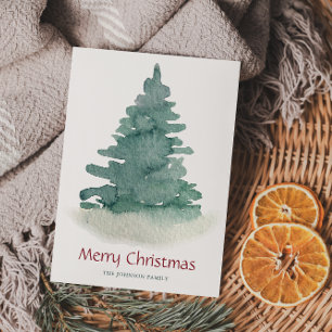 Cartes Pour Fêtes Annuelles Arbre de Noël vert