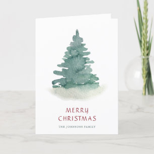 Cartes Pour Fêtes Annuelles Arbre de Noël vert