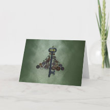 Arbre de Noël vert de Steampunk