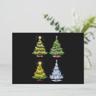 Cartes Pour Fêtes Annuelles Arbre de Noël vert vacances d'hiver