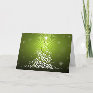 Cartes Pour Fêtes Annuelles Arbre de Noël vert Vector
