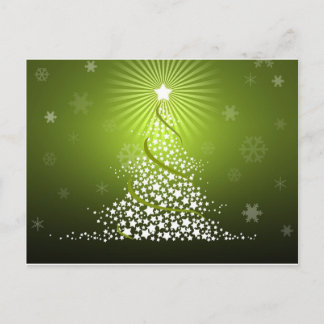 Cartes Pour Fêtes Annuelles Arbre de Noël vert Vector