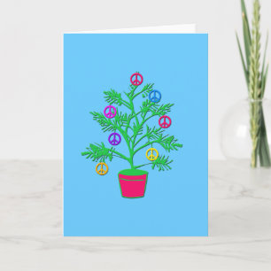 Cartes Pour Fêtes Annuelles Arbre de Paix Arbre de Vacances avec Symboles de P
