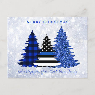 Cartes Pour Fêtes Annuelles Arbre de Parties scintillant Plaid de Noël mince L
