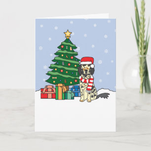 Cartes Pour Fêtes Annuelles Arbre de poseur anglais et de Noël