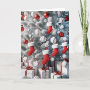 Cartes Pour Fêtes Annuelles Arbre De Sport De Noël Avec Balles