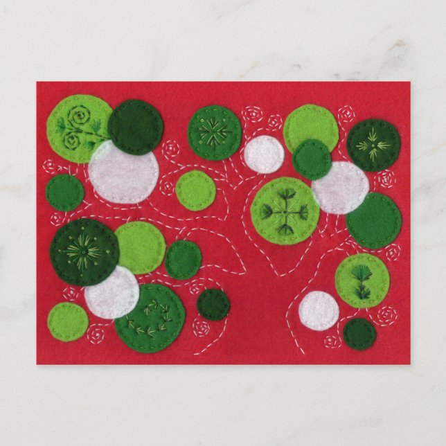 Cartes Pour Fêtes Annuelles Arbre de vacances (Devant)