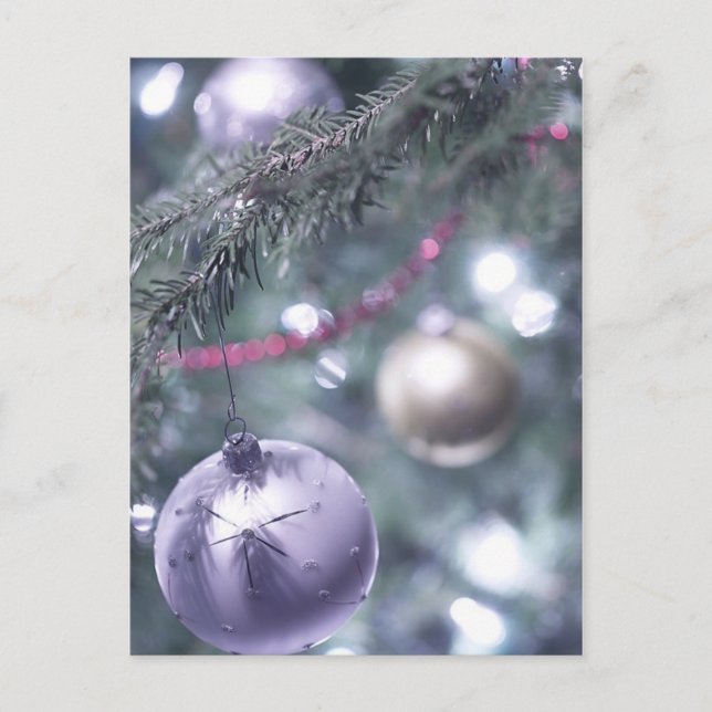 Cartes Pour Fêtes Annuelles Arbre de vacances en argent (Devant)
