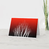 Arbre de vie : Arbres blancs sur l'art rouge