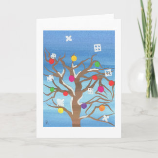 Cartes Pour Fêtes Annuelles Arbre d'hiver