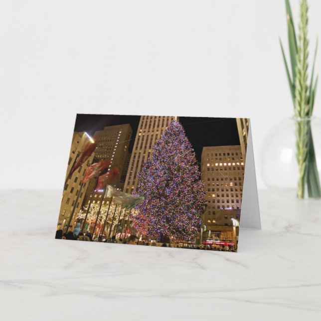Cartes Pour Fêtes Annuelles Arbre du Rockefeller Center (Devant)