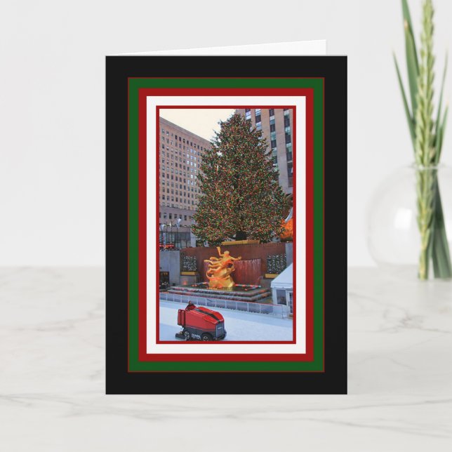 Cartes Pour Fêtes Annuelles Arbre du Rockefeller Center, Noël de la patinoire (Devant)