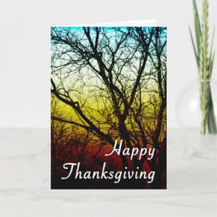 Cartes Pour Fêtes Annuelles arbre fantôme de bon thanksgiving
