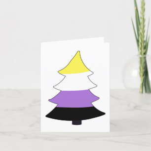 Cartes Pour Fêtes Annuelles Arbre Holigay de Pride non binaire