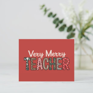 Cartes Pour Fêtes Annuelles Arbre léopard de professeur très joyeux Noël