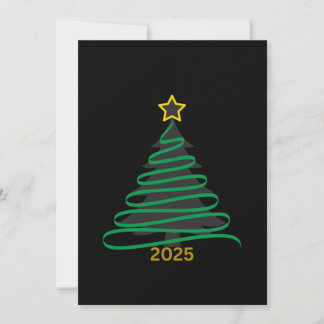 Cartes Pour Fêtes Annuelles Arbre noir