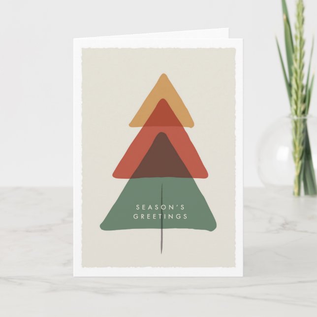 Cartes Pour Fêtes Annuelles Arbre superposé - Vœux de fin d'année (Devant)