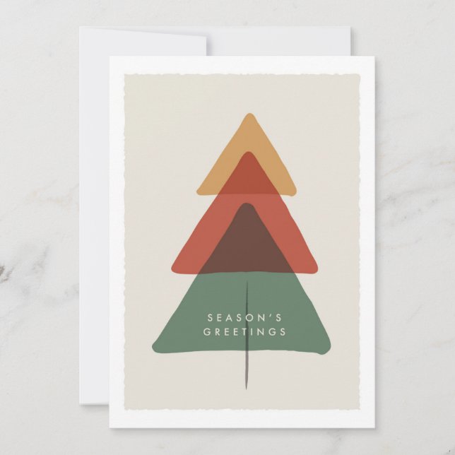 Cartes Pour Fêtes Annuelles Arbre superposé - Vœux de fin d'année (Devant)