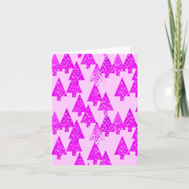 Cartes Pour Fêtes Annuelles Arbres de Noël à fleurs modernes - orchidée (Devant)