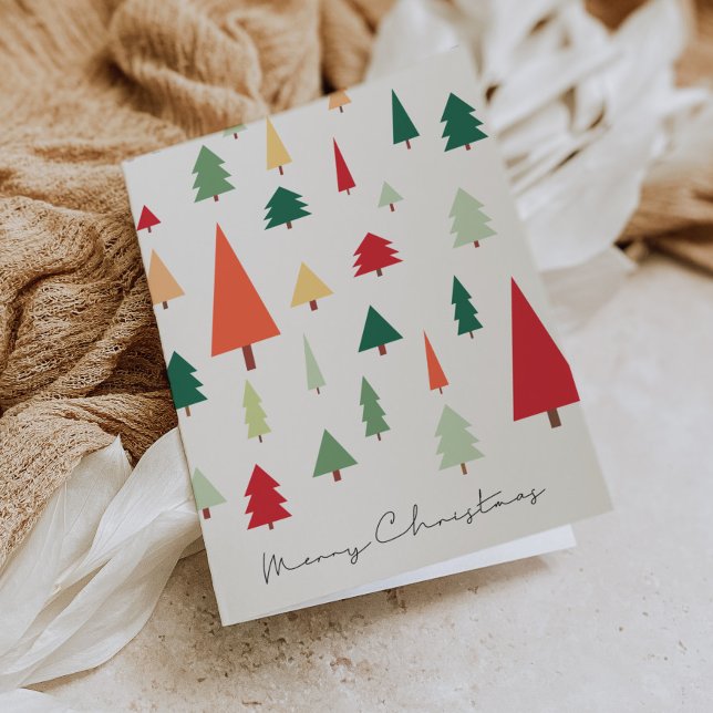 Cartes Pour Fêtes Annuelles Arbres de Noël Abstraits nordic Joyeux Noël (Créateur téléchargé)