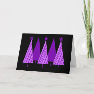 Cartes Pour Fêtes Annuelles Arbres de Noël - Brouillard pourpre Crohns & Colit