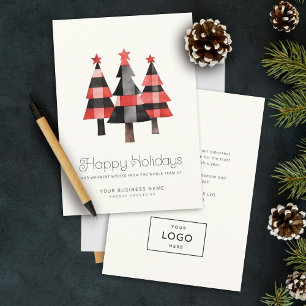 Cartes Pour Fêtes Annuelles Arbres de Noël chauds modernes Plaid Simple Entrep
