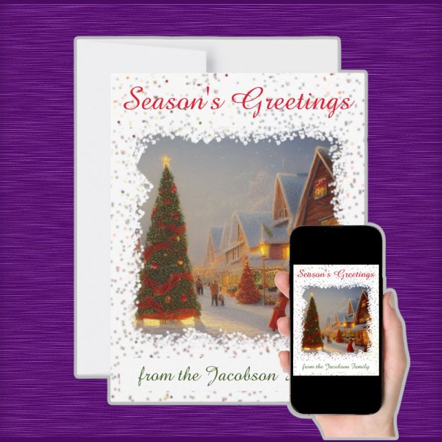 Cartes Pour Fêtes Annuelles Arbres de Noël Chintzy Salutations saisonnières (Créateur téléchargé)