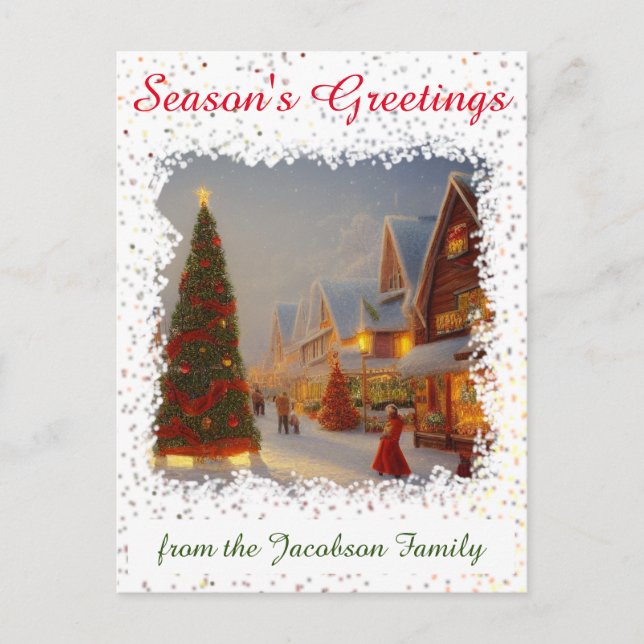 Cartes Pour Fêtes Annuelles Arbres de Noël Chintzy Salutations saisonnières (Devant)