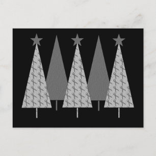 Cartes Pour Fêtes Annuelles Arbres de Noël - Diabète du ruban gris