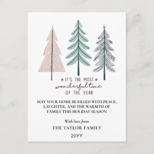 Cartes Pour Fêtes Annuelles Arbres de Noël les plus merveilleux moments élégan
