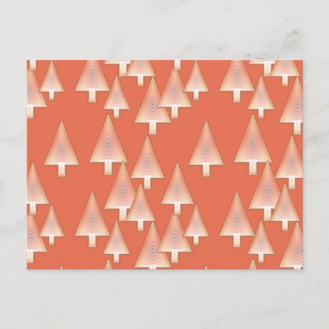 Cartes Pour Fêtes Annuelles Arbres de Noël métalliques modernes - cuivre et ro (Devant)
