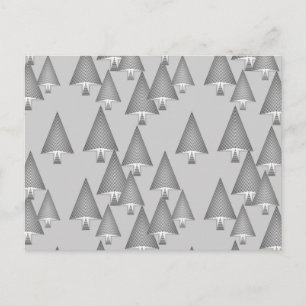 Cartes Pour Fêtes Annuelles Arbres de Noël métalliques modernes - gris argenté