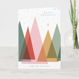 Cartes Pour Fêtes Annuelles Arbres de Noël minimalistes