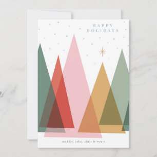 Cartes Pour Fêtes Annuelles Arbres de Noël minimalistes