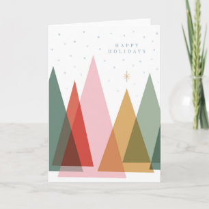 Cartes Pour Fêtes Annuelles Arbres de Noël minimalistes
